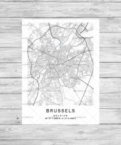 Country City Map Poster Print Frame or Instant Digital Download