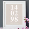 Personalised Special Date Anniversary Word Art Print Frame