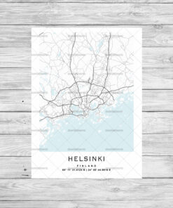 Country City Map Poster Print Frame or Instant Digital Download