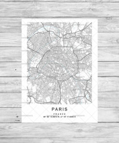 Country City Map Poster Print Frame or Instant Digital Download