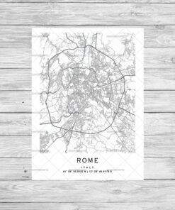 Country City Map Poster Print Frame or Instant Digital Download