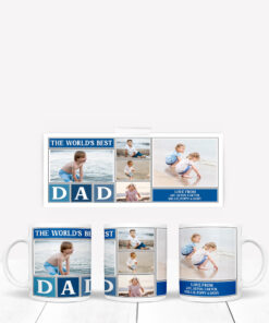 Dad Personalised Photo Collage Mug