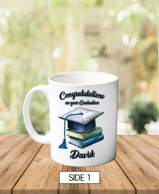 Personalised Graduation Congratulations Mug Cup Gift Blue