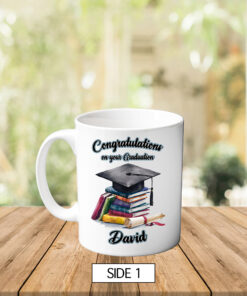 Personalised Graduation Congratulations Mug Cup Gift Books Unisex