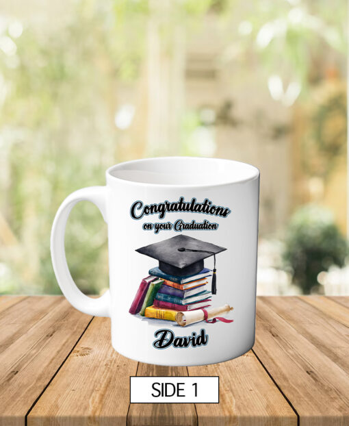 Personalised Graduation Congratulations Mug Cup Gift Books Unisex