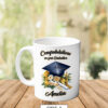 Personalised Graduation Congratulations Mug Cup Gift Yellow Roses