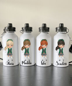 Personalised Kids Water Bottle – 500ml Back to School Girl