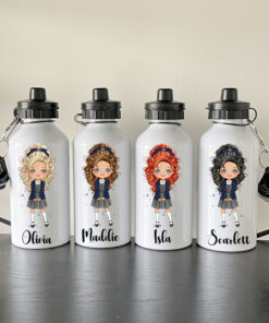 Personalised Kids Water Bottle – 500ml Back to School Girl