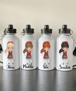 Personalised Kids Water Bottle – 500ml Back to School Girl