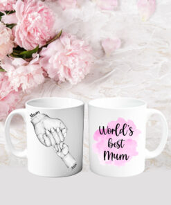 Personalised World's Best Mum Ceramic Mug & Coaster