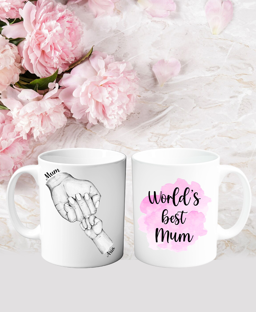 Personalised World's Best Mum Ceramic Mug & Coaster
