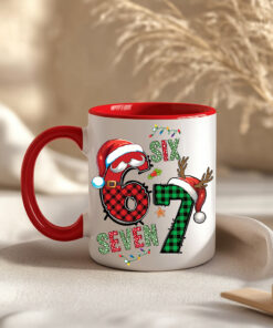 Six Seven Christmas Mug – Funny 6 7 Meme Cup | Personalised Teen Gift