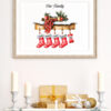 Personalised Family Christmas Stockings Print Frame