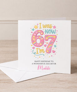 Personalised 6 7 (Six Seven) Birthday Card