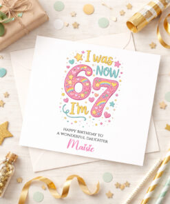 Personalised 6 7 (Six Seven) Birthday Card