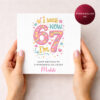 Personalised 6 7 (Six Seven) Birthday Card