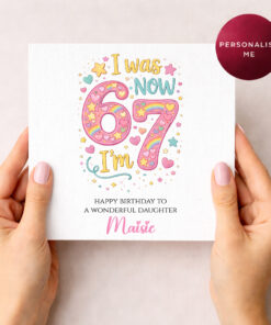 Personalised 6 7 (Six Seven) Birthday Card