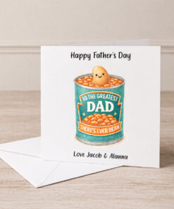 Personalised “Human Bean” Father's Day Greeting Card