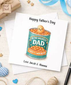 Personalised “Human Bean” Father's Day Greeting Card