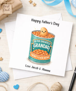 Personalised “Human Bean” Father's Day Greeting Card
