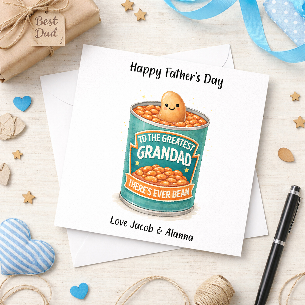 Personalised “Human Bean” Father's Day Greeting Card