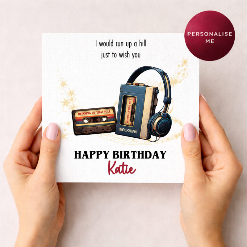 Stranger Things Inspired Birthday Greetings Card