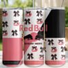 Personalised Halloween Red Bull-Style 20oz Skinny Insulated Tumbler with Metal Straw & Splash-Proof Lid
