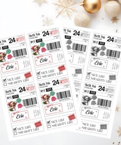 Alternative view of Personalised Christmas Label Stickers for Parcels or Larger Gifts
