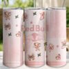 Personalised Pink Christmas Red Bull-Style 20oz Skinny Insulated Tumbler